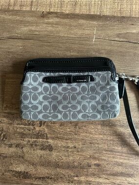 Vintage Coach Poppy Signature Double Zip Wristlet Y2K